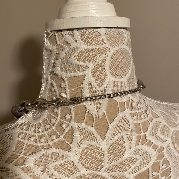 Multicolor Chain Necklace Blue Silver - Picture 6 of 8